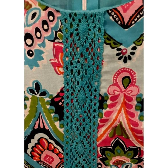 Buckhead Betties Dress | Moroccan Roll Pattern Zippered Back | Woman’s Size XL - Picture 3 of 8